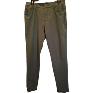 Lululemon ABC Pant Slim Mens 32 Dark Olive Green Warpstreme Stretch 5 Pocket